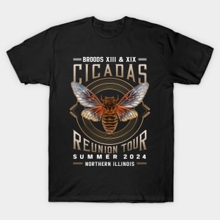 Cicada 2024-Double Brood Emergence XIII & XIX Reunion vintage T-Shirt